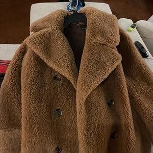 Gorgeous Camel Sherpa Officer Coat